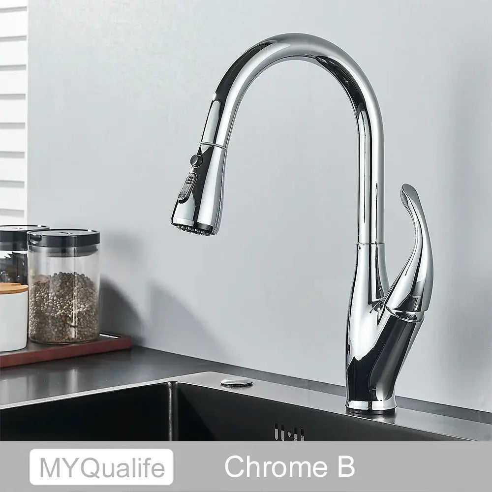 Black Pull-Down Spray Faucet
