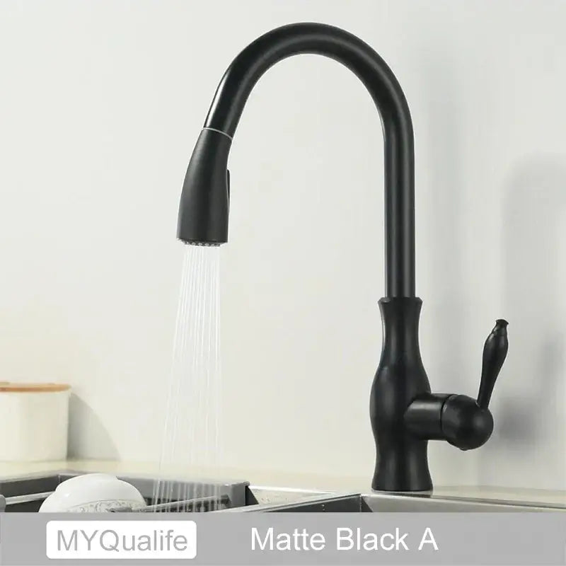 Black Pull-Down Spray Faucet