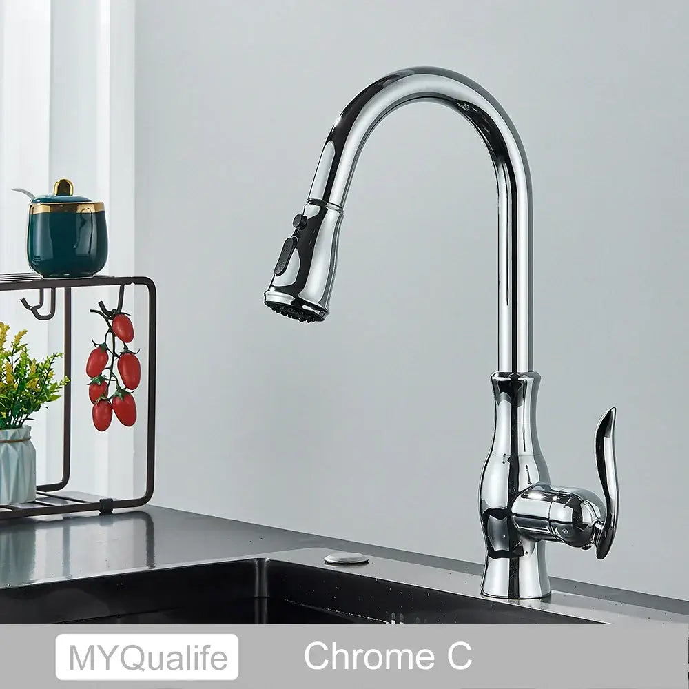 Black Pull-Down Spray Faucet