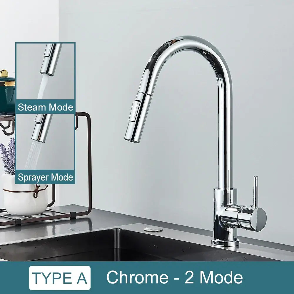 Black Pull-Out Mixer Faucet