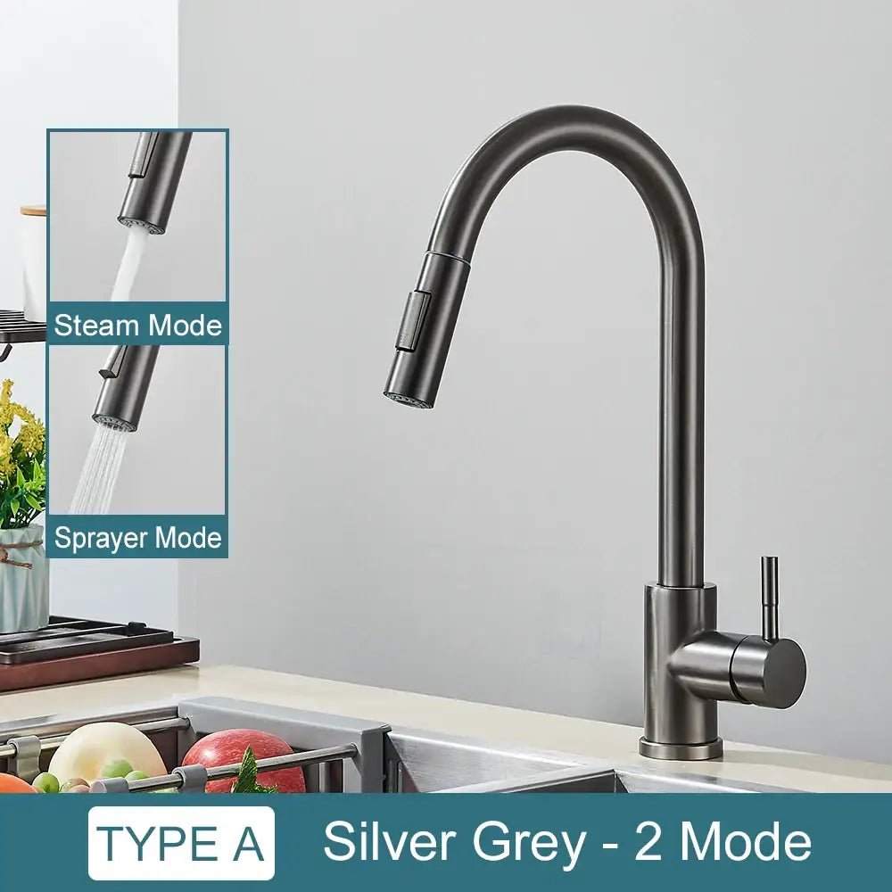 Black Pull-Out Mixer Faucet