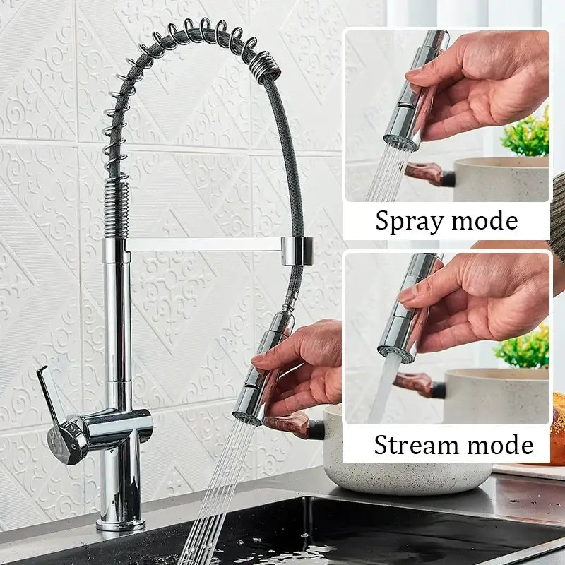 Black Coiled Sprayer Faucet