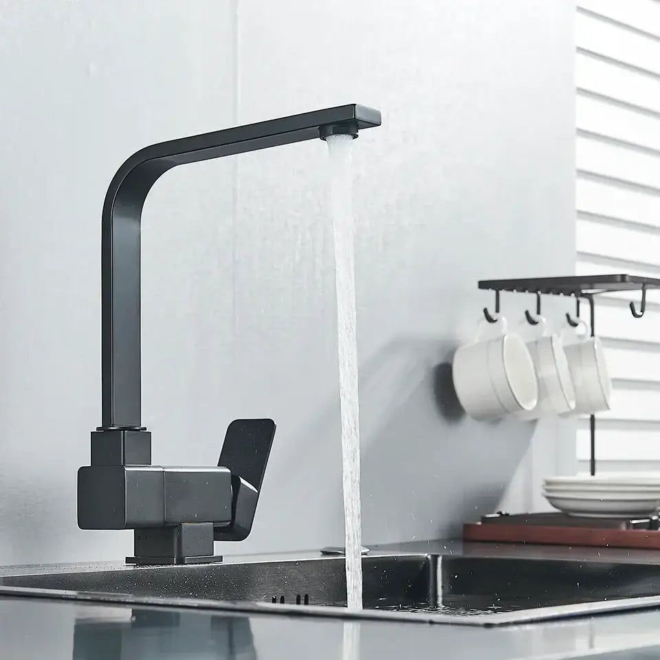 Matte Black Rotating Faucet