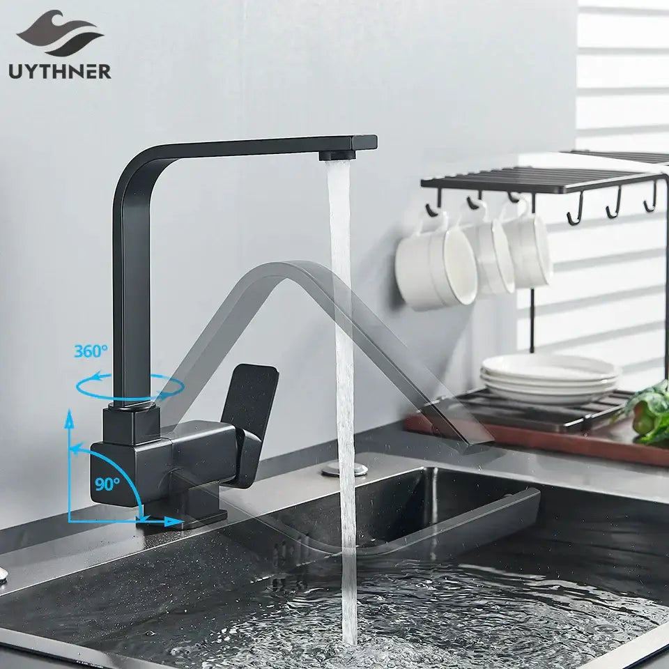 Matte Black Rotating Faucet