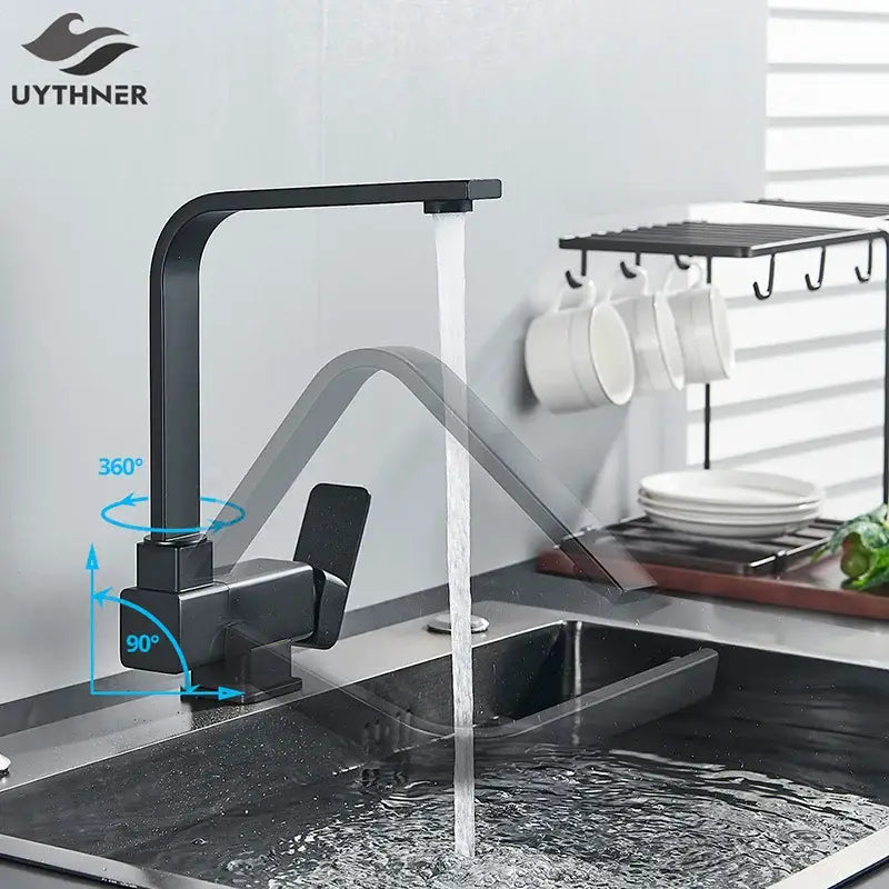 Matte Black Rotating Faucet