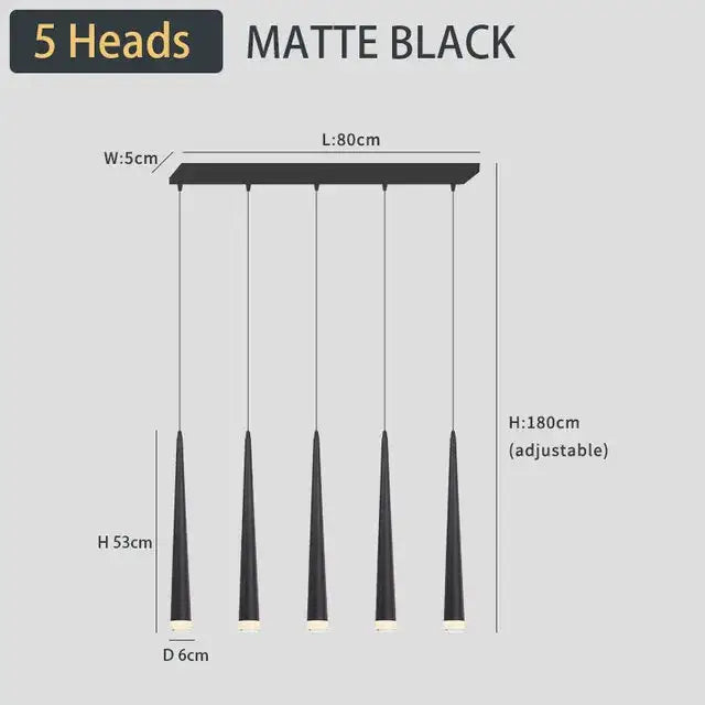 Black LED Ceiling Chandelier 19-Light