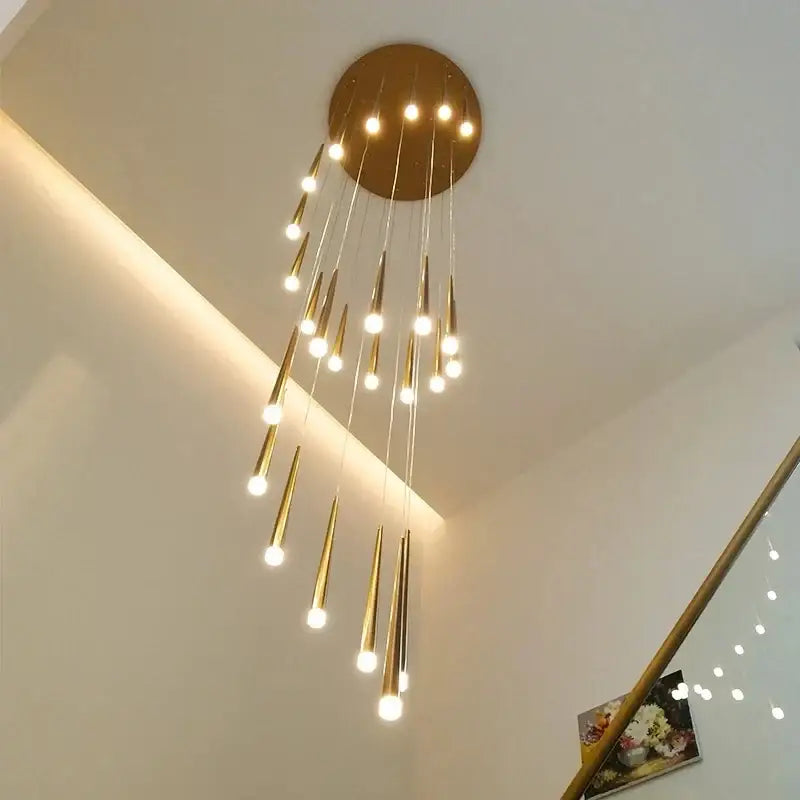 Black LED Ceiling Chandelier 19-Light