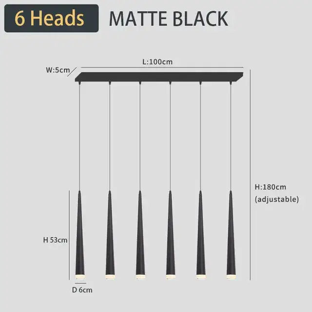 Black LED Ceiling Chandelier 19-Light