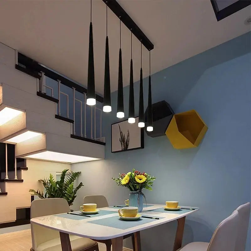 Black LED Ceiling Chandelier 19-Light