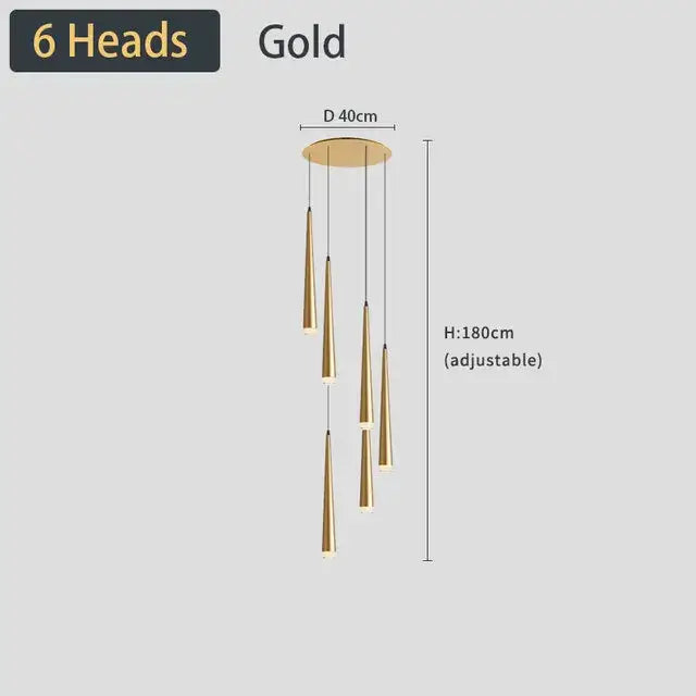 Black LED Ceiling Chandelier 19-Light