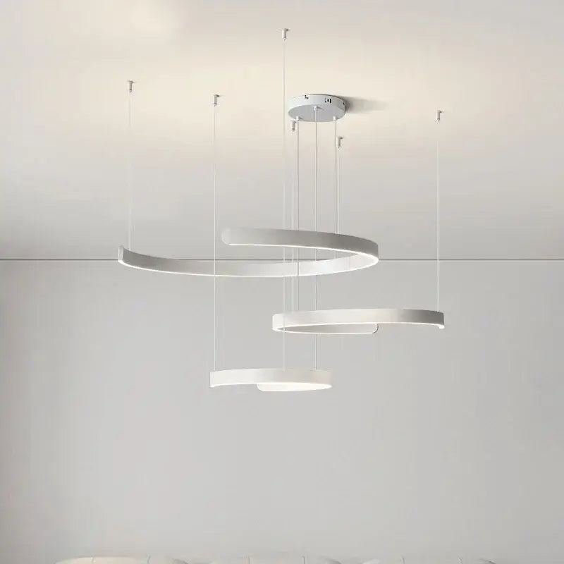 Black LED Chandelier Pendant 80cm Foyer