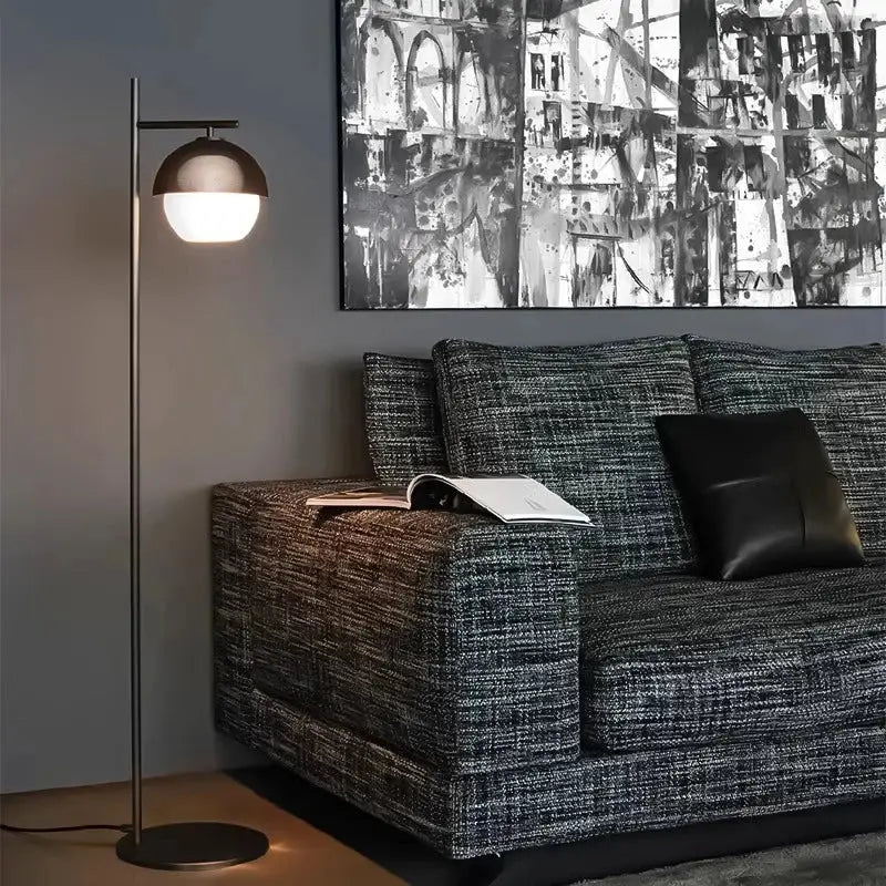 Black LED Dome Floor Lamp