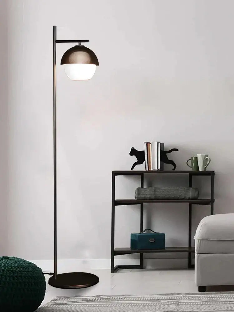 Black LED Dome Floor Lamp