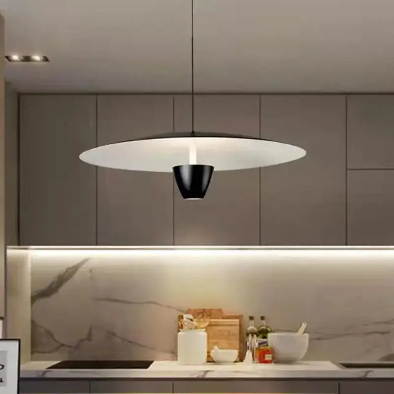 Black LED Pendant Light 55cm Restaurant