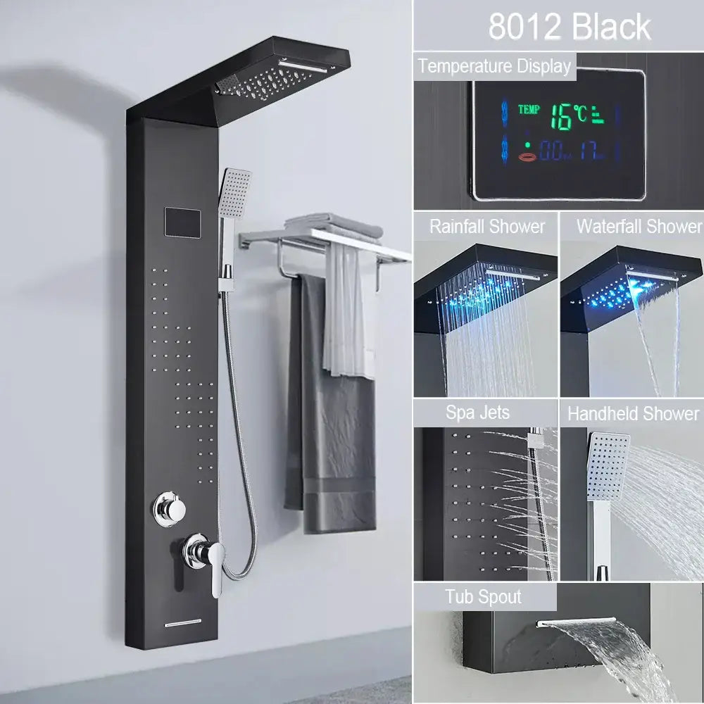 Black LED Shower Faucet