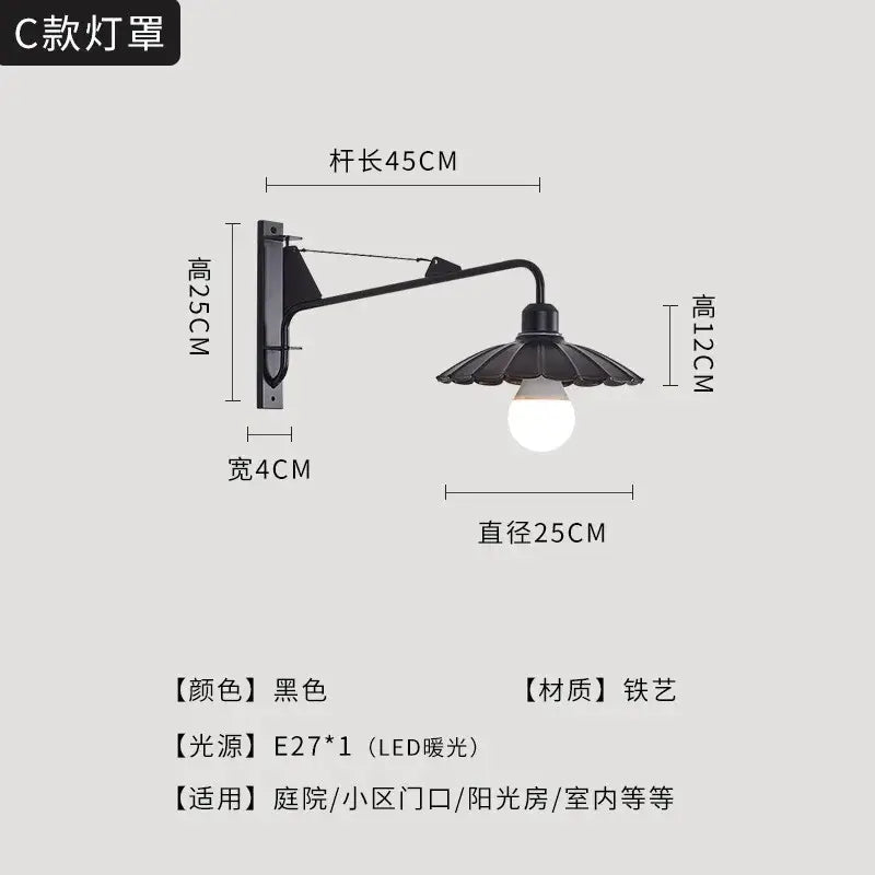 Black LED Swing Sconce