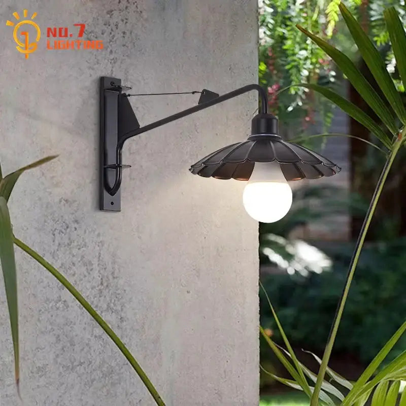 Black LED Swing Sconce