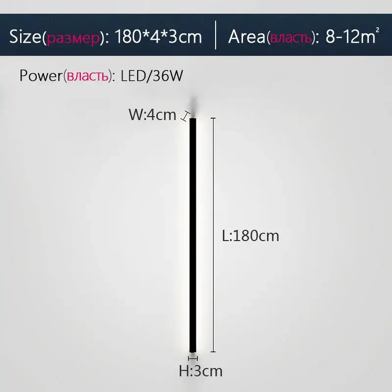 Black Minimalist LED Sconce