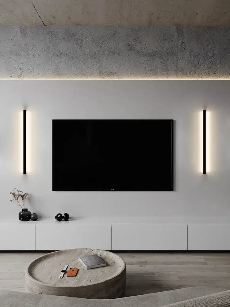 Black Minimalist LED Sconce
