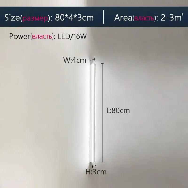 Black Minimalist LED Sconce