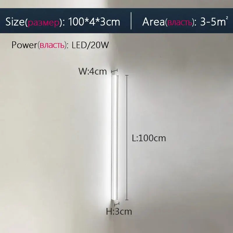 Black Minimalist LED Sconce