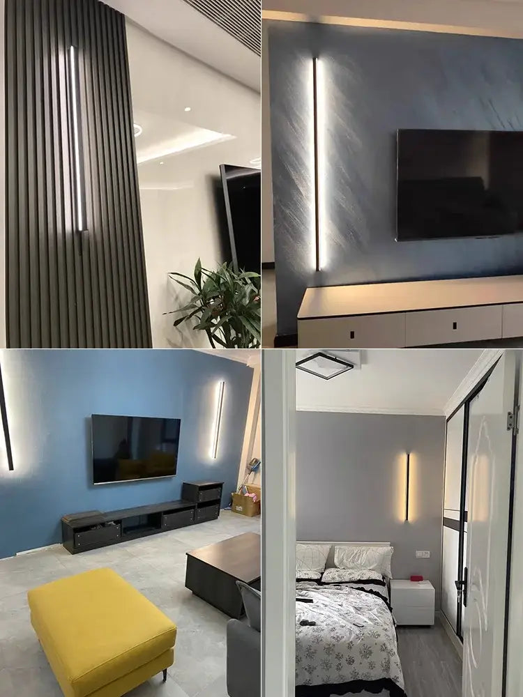 Black Minimalist LED Sconce