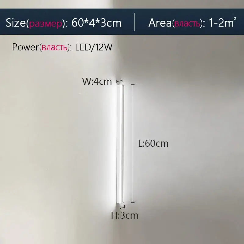 Black Minimalist LED Sconce