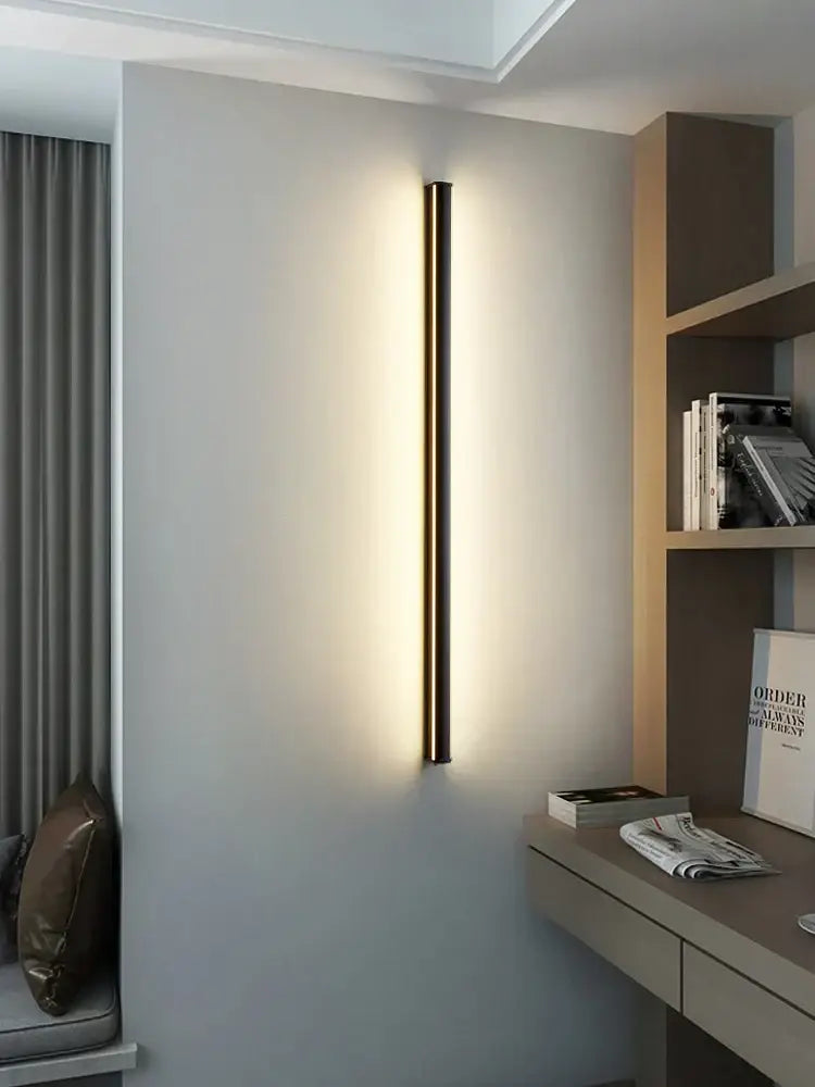 Black Minimalist LED Sconce