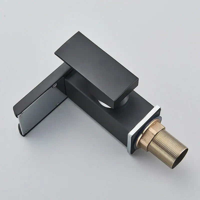 Black LED Waterfall Bathroom Faucet