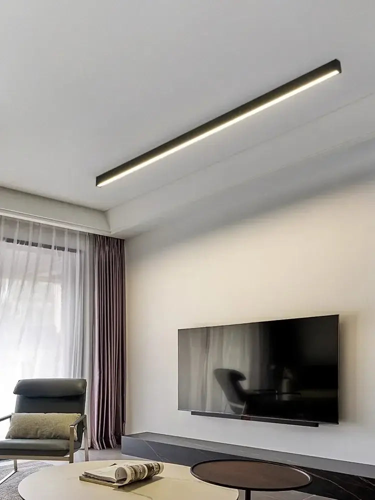 Black Linear Ceiling Lamp