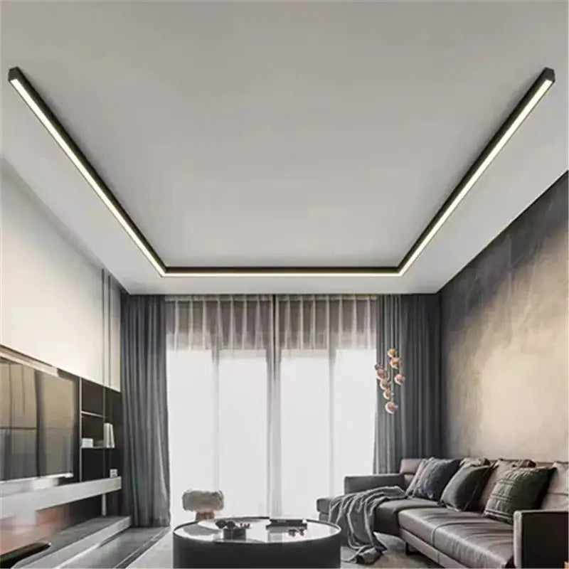 Black Linear LED Ceiling Light