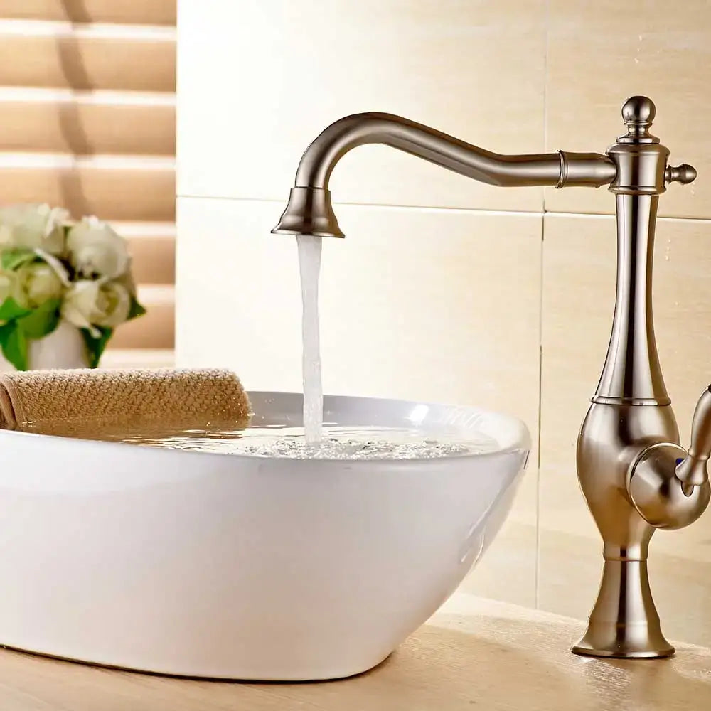 Black Long Neck Kitchen Faucet