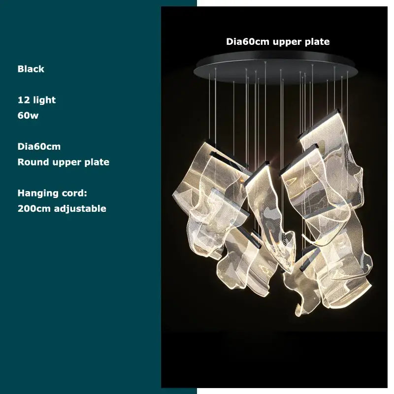 Black Mesh Pendant Light