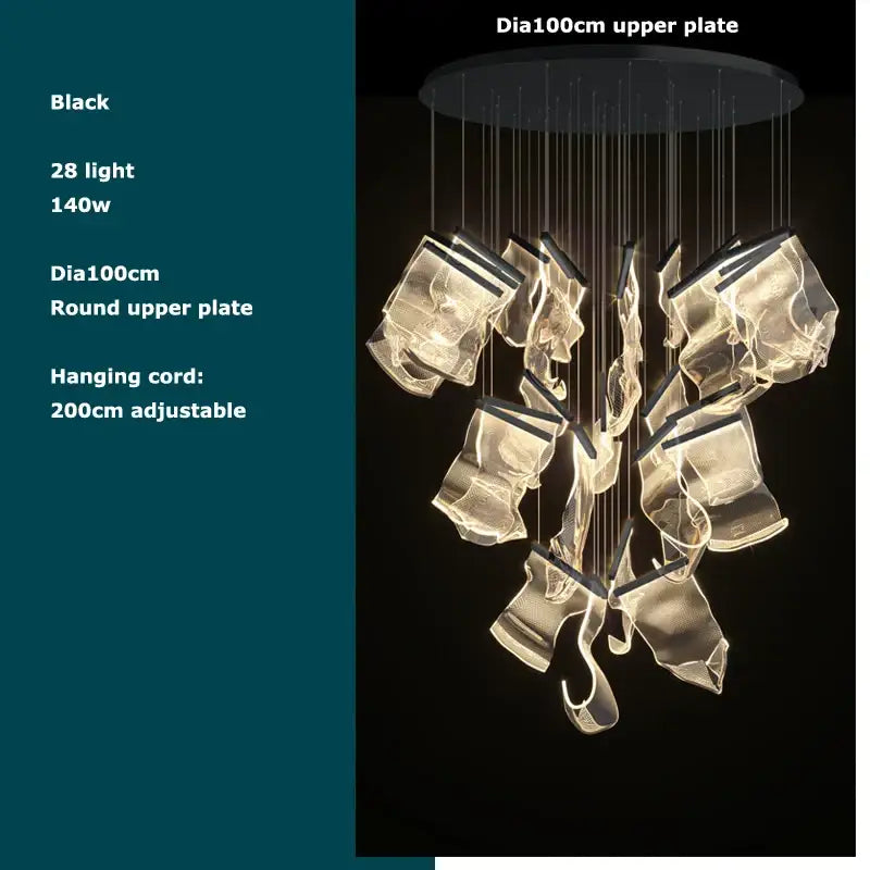 Black Mesh Pendant Light
