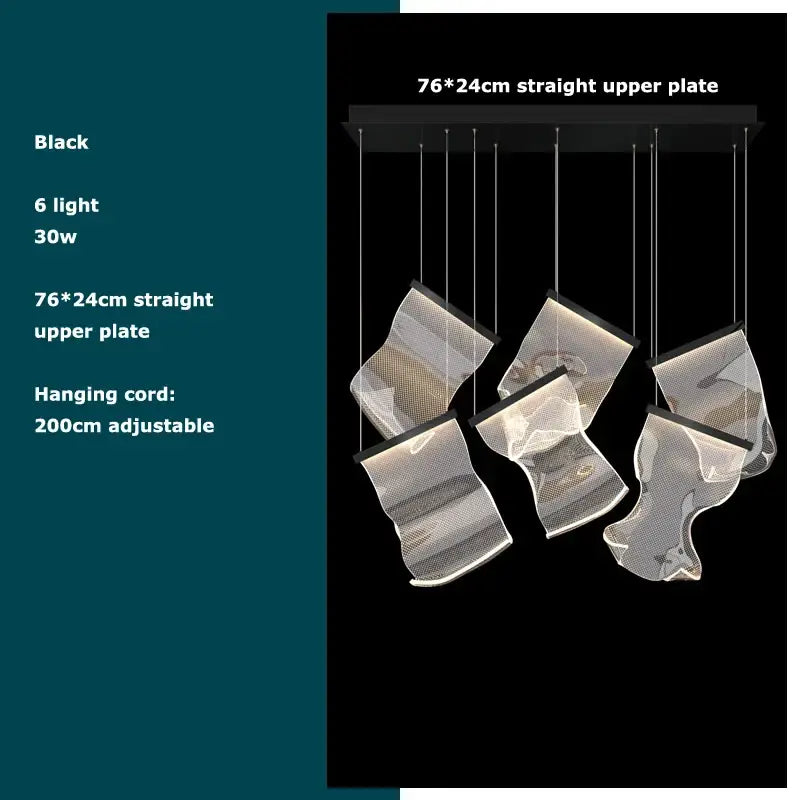 Black Mesh Pendant Light