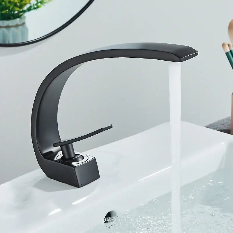 Black Brass Basin Faucet
