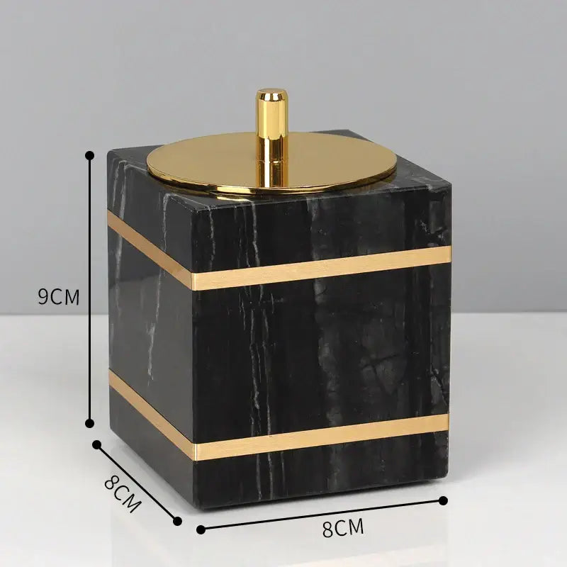 Black Marble Bathroom Set
