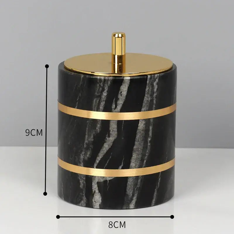 Black Marble Bathroom Set