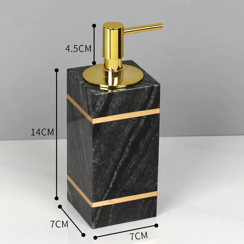 Black Marble Bathroom Set