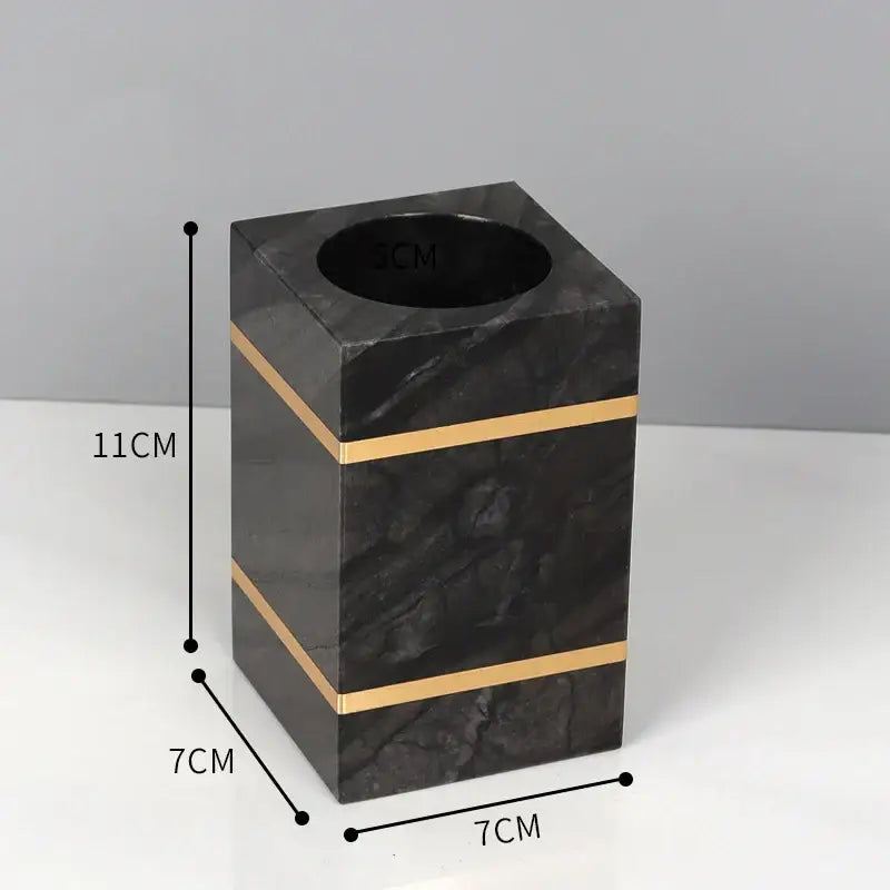 Black Marble Bathroom Set
