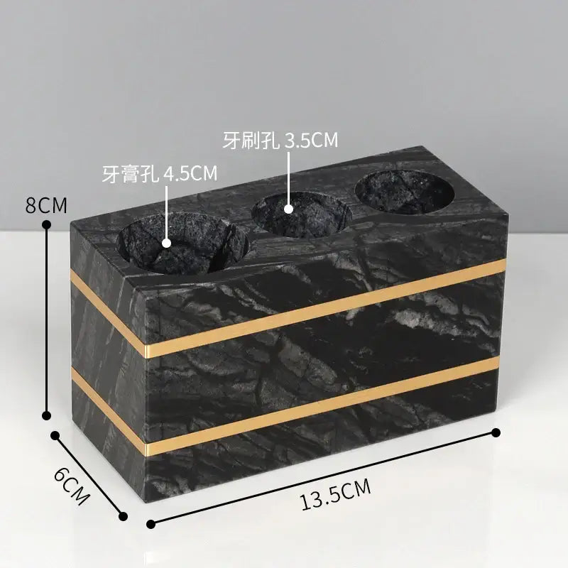 Black Marble Bathroom Set
