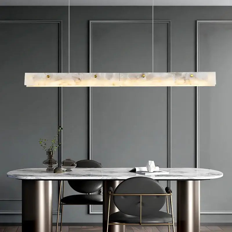 Black Marble Pendant Light 150cm Copper