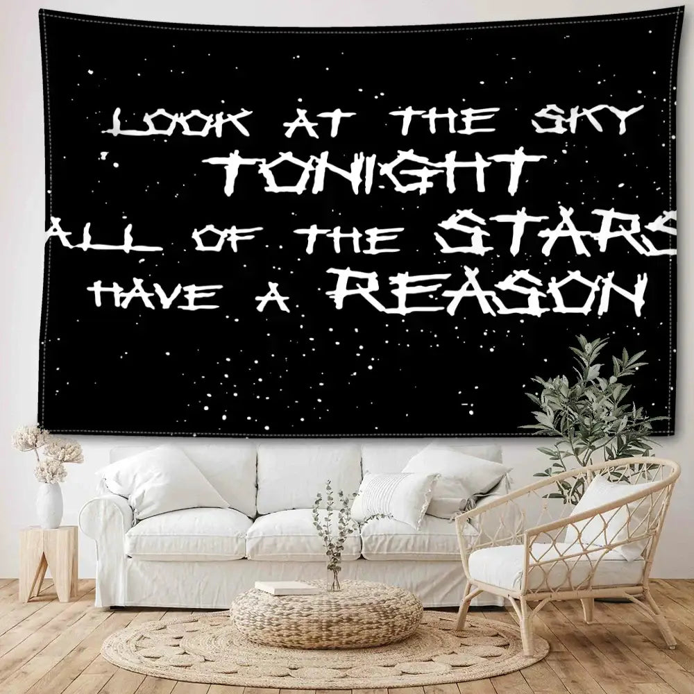 Black Sky Art Tapestry