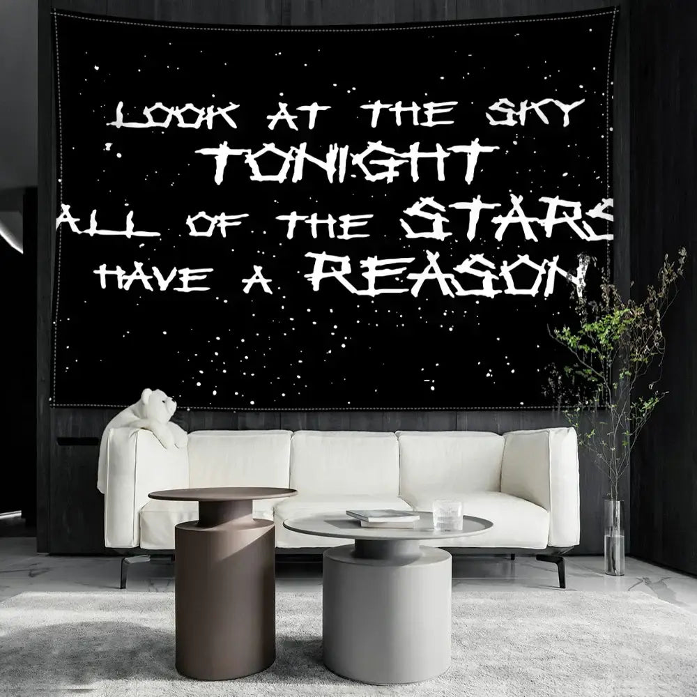 Black Sky Art Tapestry