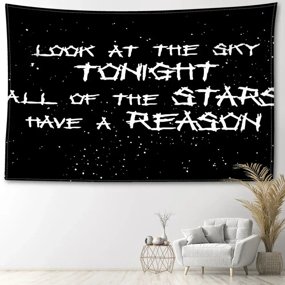 Black Sky Art Tapestry