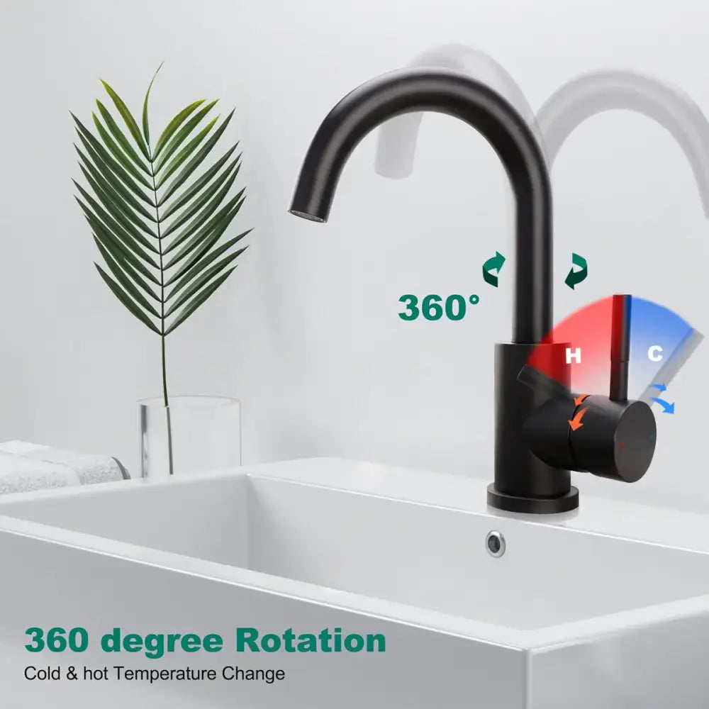 Black Stainless Kitchen Faucet