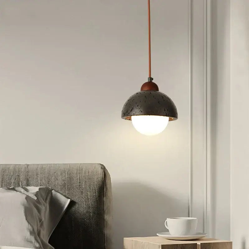 Black Travertine Pendant Lamp