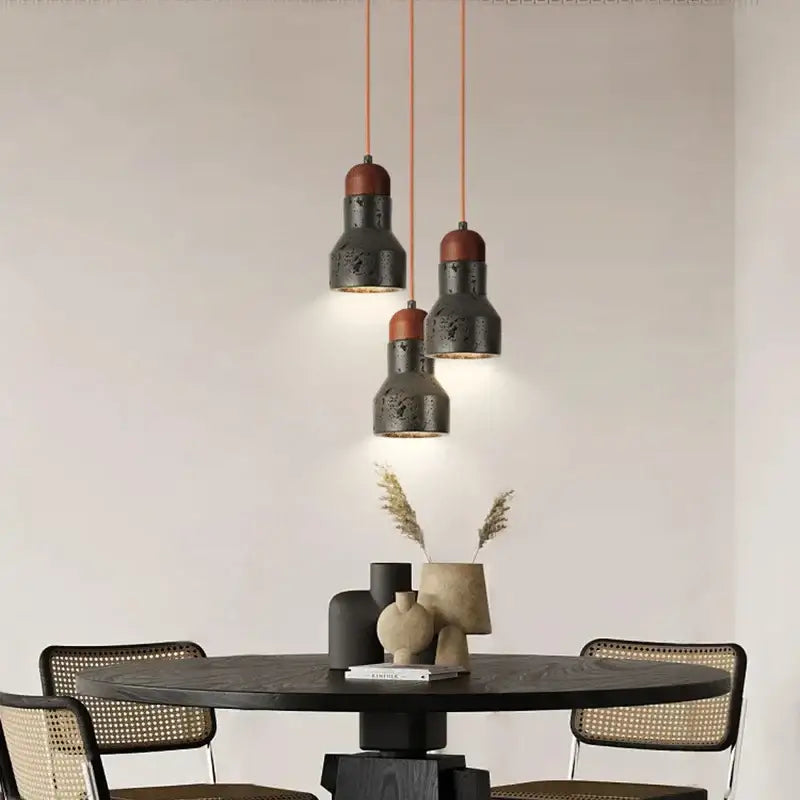 Black Travertine Pendant Lamp