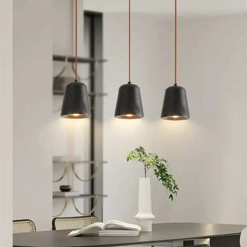 Black Travertine Pendant Lamp