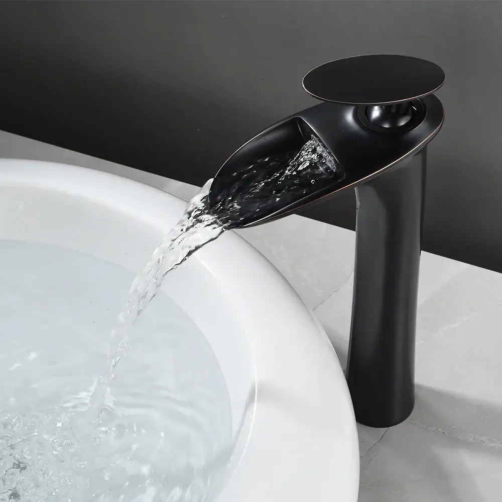 Black Stainless Waterfall Faucet
